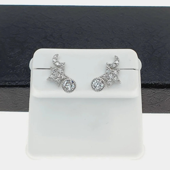 "925 sterling silver luxury CZ earrings for women/girls, Best for gift, RJUS2214 - Picture 8 of 10